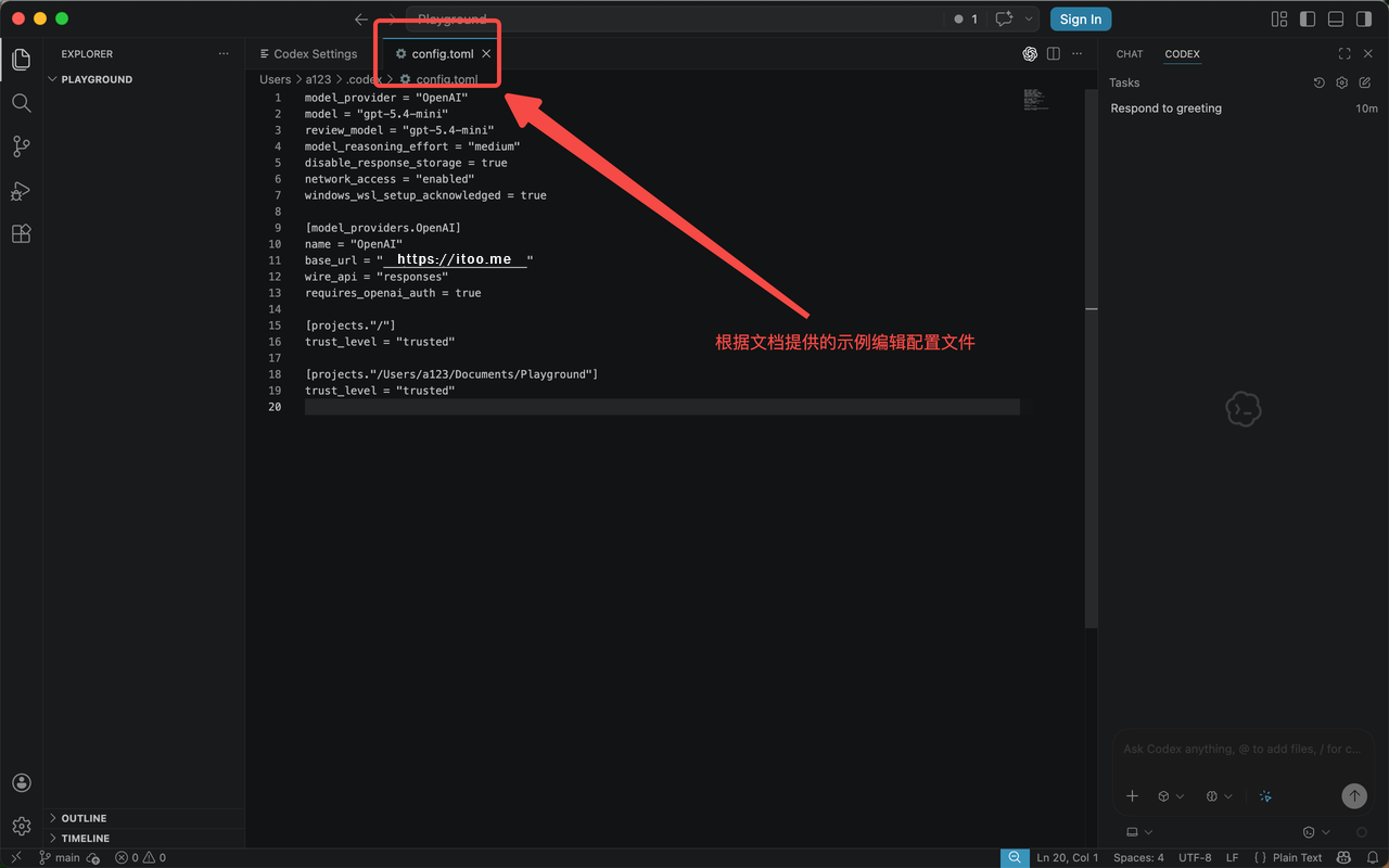 Codex 插件配置第四步